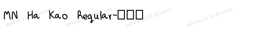 MN Ha Kao Regular字体转换